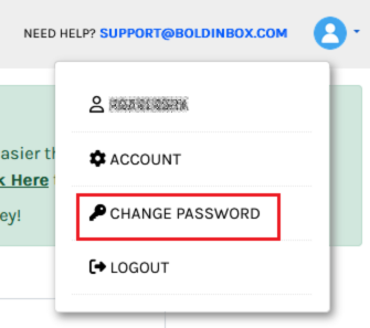 Change password link