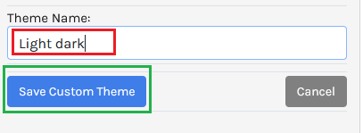 Save Custom theme