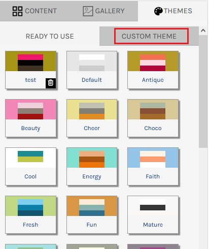 Custom Color theme