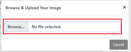 Upload image popup