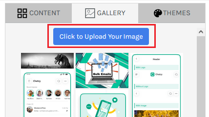 Click upload button