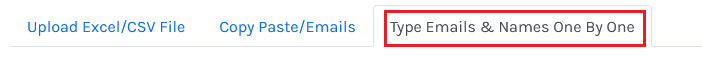 Select Type Emails & Names One By One