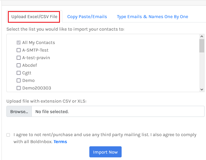 Upload methods